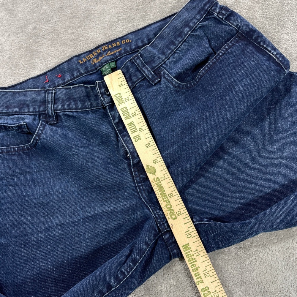Lauren Ralph Lauren Jeans Womens 10‎ Blue Straight Leg Dark Wash Denim - Picture 5 of 11
